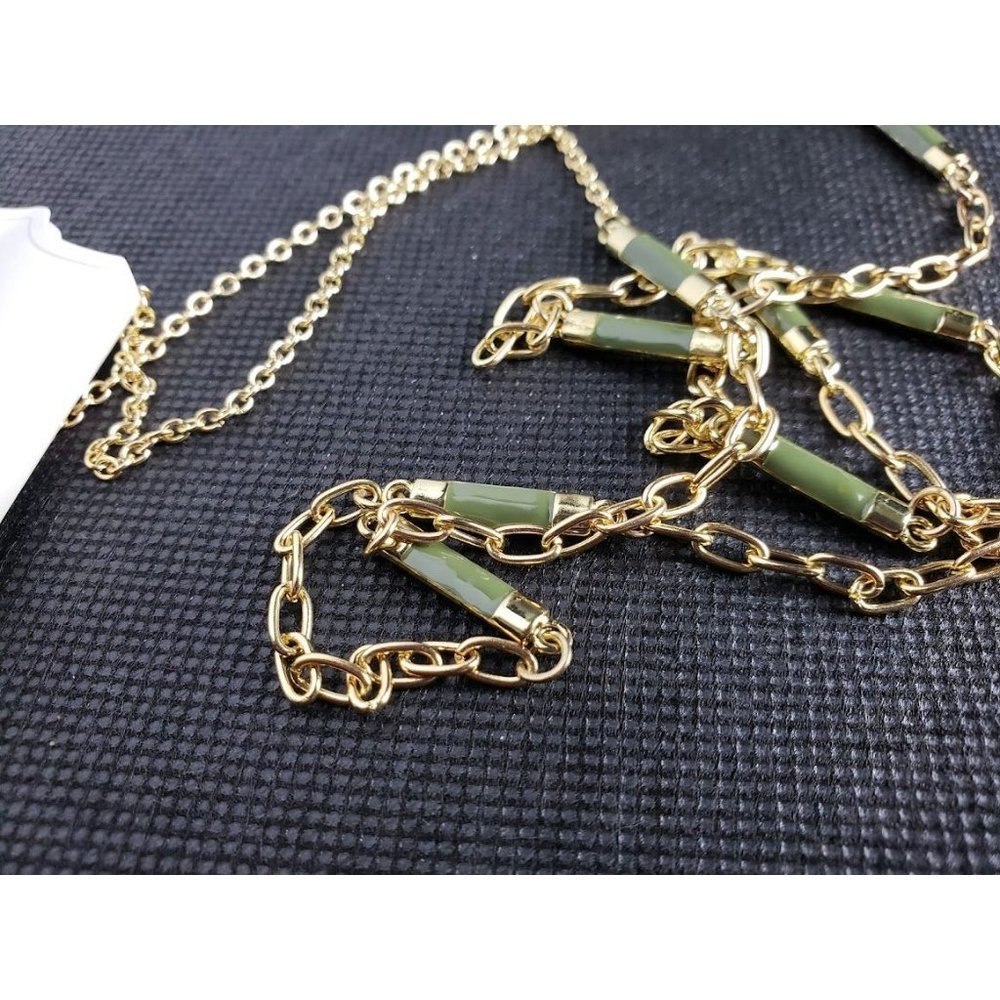 Laura Ashley green bar Chain Necklace - Picture 5 of 5